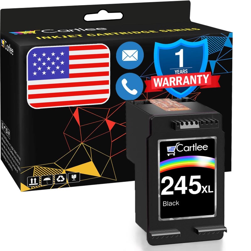Cartlee Compatible Ink Cartridge Replacement for Canon Ink 245 for Canon PG 245xl Cartridge for iP2820 MG2420 MG2920 MG2922 MG2520 MG2924 MX492 (1 Black) - Image 1